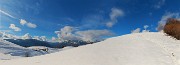 21 Evvia in salita su pratoni innevati per Cascina Vecchia